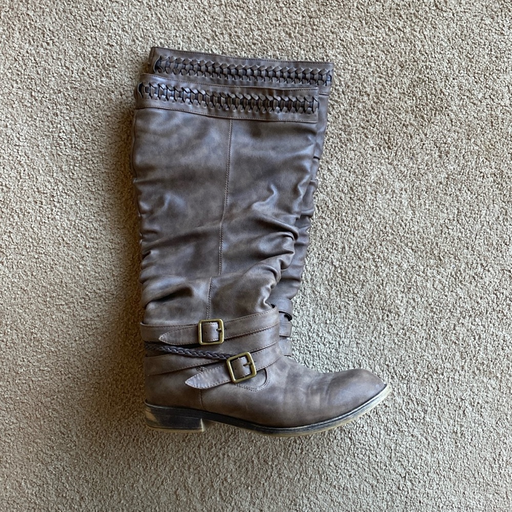 Brown tall boots